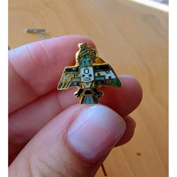 Vintage Mens Jewelry Assorted Lot Of 4 Tie Tacks Gold And Silver Tone - Picture 2 of 5